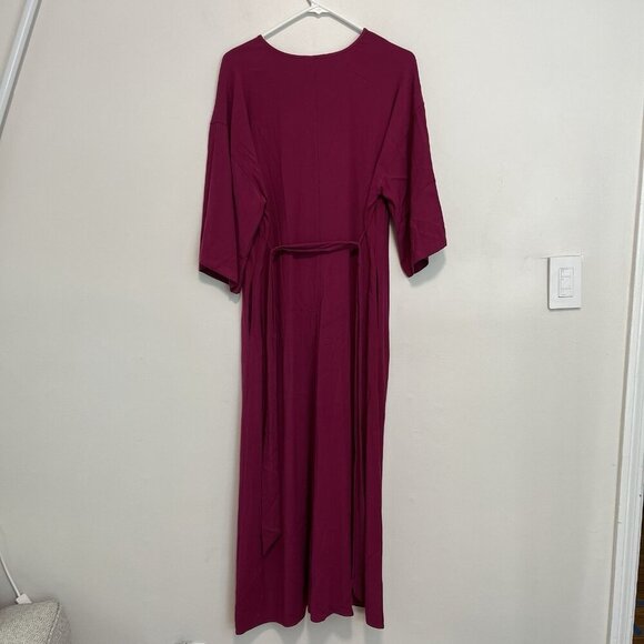 Universal‎ Standard NWT V-Neck Woven Maxi Dress in Raspberry Radience - Picture 7 of 11